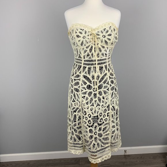 🌸 Betsey Johnson Dress - Strapless Lace Vintage Dress - Y2K Vintage